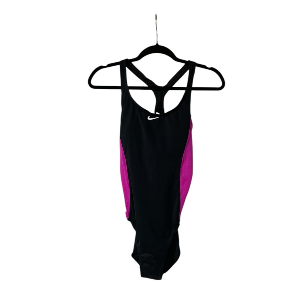 Nike Women’s Swimsuit One Piece Sport Pool Black Pink Size L - Picture 14 of 14